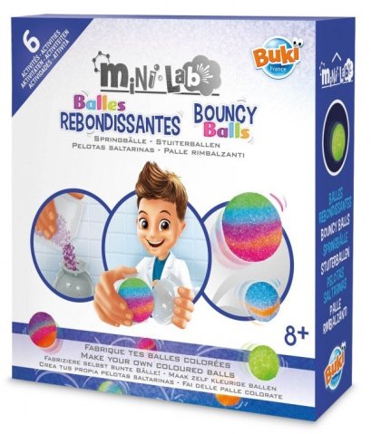 ชุดของเล่นวิทยาศาสตร์ ชุดทำลูกบอลเด้งดึ๋งเรืองแสง Mini Lab Bouncy Balls รุ่น 3009 ยี่ห้อ Buki France