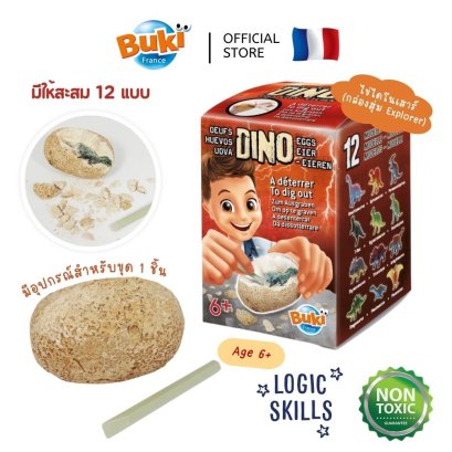 กล่องสุ่ม ขุดหาไดโนเสาร์ Dino Eggs รุ่น D6O ยี่ห้อ Buki France