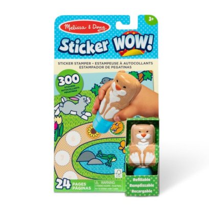 สมุดกิจกรรม ตัวปั้มสติ๊กเกอร์ ตีมกระต่าย Sticker WOW! Activity Pad & Sticker Stamper Bunny รุ่น 50242  ยี่ห้อ Melissa & Doug