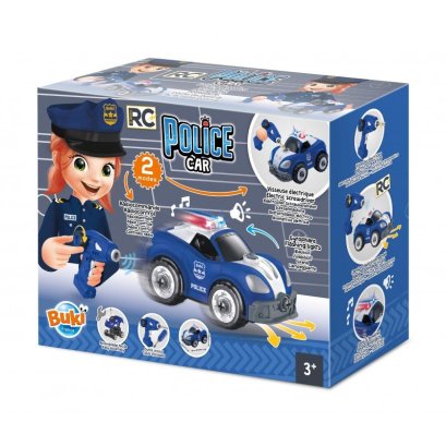 รถตำรวจบังคับวิทยุ DIY ประกอบเอง RC police car รุ่น 9023 ยี่ห้อ Buki France