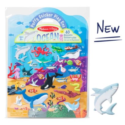 สติกเกอร์นูนรียูสซาเบิลเซ็ท ทะเล Puffy Sticker Play Set – Ocean  รุ่น 30520 ยี่ห้อ Melissa &amp; Doug
