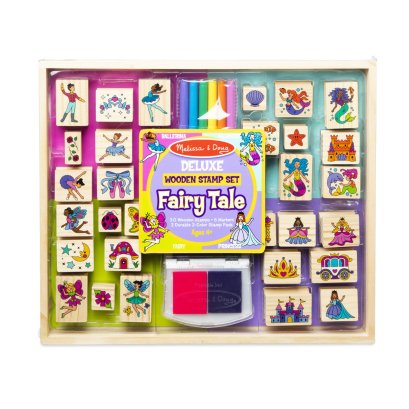 ชุดแสตมป์พร้อมหมึก non-toxic รุ่นเจ้าหญิงแฟรี่ Deluxe Wooden Stamp Set - Fairy Tale รุ่น 31900 ยี่ห้อ Melissa &amp; Doug