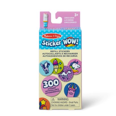 สติ๊กเกอร์รีฟีล 300 ดวง รุ่นยูนิคอร์น Sticker WOW Refill Stickers Unicorn รุ่น 50203 ยี่ห้อ Melissa & Doug