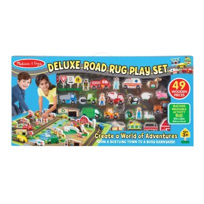 ชุดพรมดีลักซ์ ชุดเล่นเมืองและกู้ชีพ  Deluxe Road Rug Play Set รุ่น 5195 ยี่ห้อ Melissa &amp; Doug