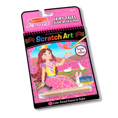 ชุดศิลปะขูดกระดาษ ตีมเจ้าหญิง พกพาง่าย On the Go Scratch Art Color Reveal Pad - Fairy Tales รุ่น 9140 ยี่ห้อ Melissa &amp; Doug