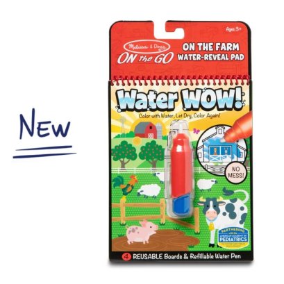 สมุดระบายสีด้วยน้ำรียูสซาเบิล รุ่นฟาร์ม พร้อมปากกาเติมน้ำได้ Water Wow Farm รุ่น 9232 ยี่ห้อ Melissa &amp; Doug