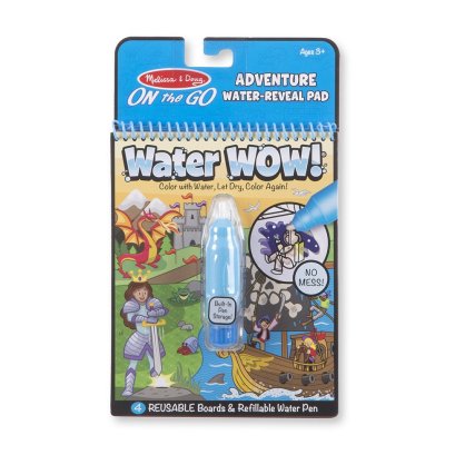 สมุดระบายสีด้วยน้ำรียูสซาเบิล รุ่นผจญภัย พร้อมปากกาเติมน้ำได้ Water Wow Adventure รุ่น 9317 ยี่ห้อ Melissa &amp; Doug