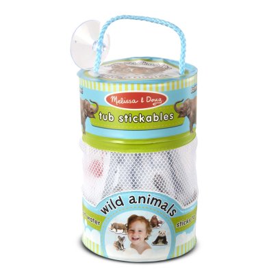 ชุดตัวติดผนังลอยน้ำได้ รุ่นสัตว์ Tub Stickables - Wild Animals Soft Shapes Bath Toy รุ่น 31404 ยี่ห้อ Melissa & Doug (นำเข้า USA)