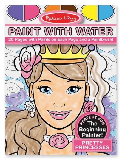 ชุดสมุดระบายสีน้ำด้วยพู่กัน ลายเจ้าหญิง Paint with Water Princesses รุ่น 9434 ยี่ห้อ Melissa &amp; Doug (นำเข้า USA)