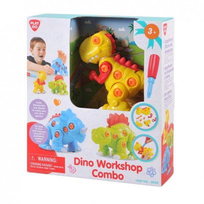 ชุดประกอบหุ่น 3 ไดโนซอร์ Dino Workshop Combo (รุ่น 2040) ยี่ห้อ PLAYGO