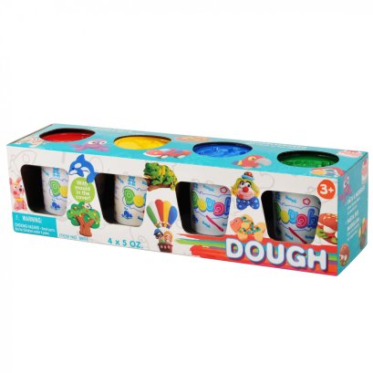 แป้งโดว์ 5 ออน เซ็ท 4 ขวด Dough Set 5 Oz. (รุ่น 8604) ยี่ห้อ PLAYGO