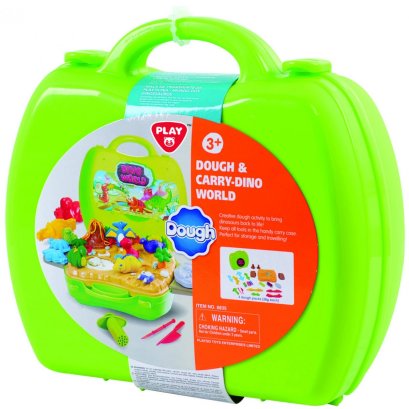 โดว์กระเป๋าหิ้ว เซ็ตตะลุยโลกไดโนเสาร์ Dough &amp; Carry - Dino World  (รุ่น 8835) ยี่ห้อ PLAYGO