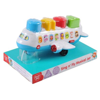 เครื่องบินกิจกรรมบล็อคหยอดเสียงดนตรี SING N&#039; FLY MUSICAL JET (รุ่น 2104) ยี่ห้อ PLAYGO