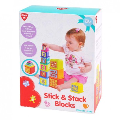 สแต็คบล็อคต่อ STICK &amp; STACK BLOCKS (รุ่น 2382) ยี่ห้อ PLAYGO