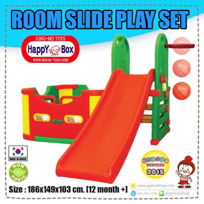 คอกกั้นเด็ก+สไลด์เดอร์ ROOM SLIDE PLAY SET รุ่น JM803-A ยี่ห้อ HAPPY BOX