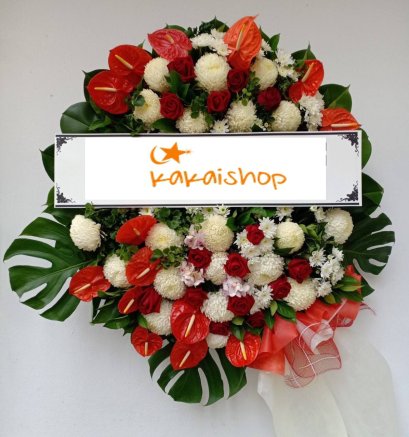 พวงหรีดดอกไม้สด   มยุรา