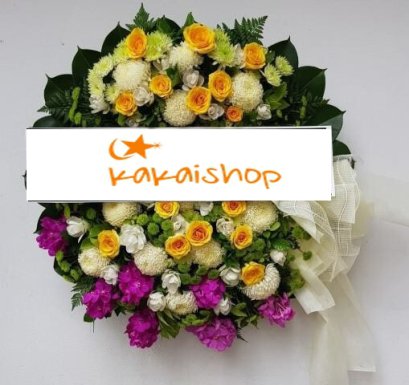 พวงหรีดดอกไม้สด  เกศรา