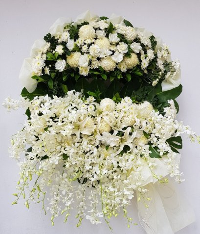 พวงหรีดดอกไม้สด  อัฐฏา