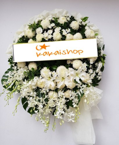 พวงหรีดดอกไม้สด   วรชาติ