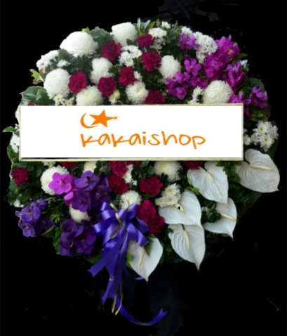 พวงหรีดดอกไม้สด   ปานวาด