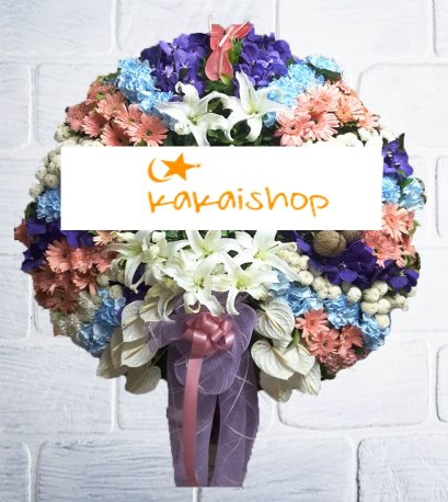 พวงหรีดดอกไม้สด  วีไอพี