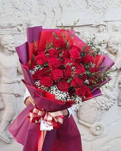 กุหลาบแดง 15 ดอก