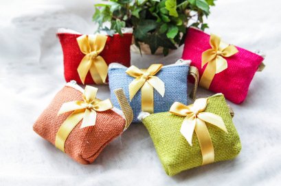 กระเป๋าผ้ากระสอบสีพื้น