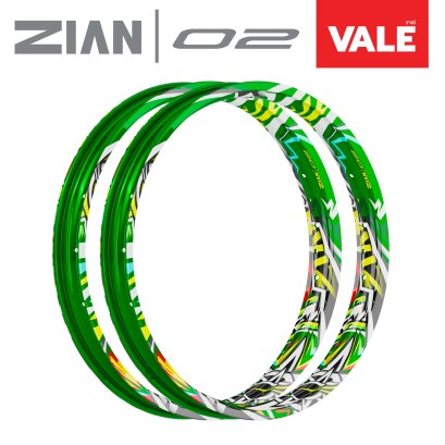 [ใหม่] ขอบล้อ ZIAN VALE สีเขียว จี๊ดสุด เรืองแสงจัดๆ (รุ่นแข็ง)