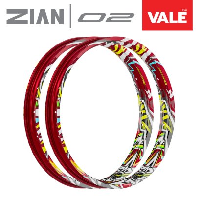 [ใหม่] ขอบล้อ ZIAN VALE สีแดง จี๊ดสุด เรืองแสงจัดๆ (รุ่นแข็ง)