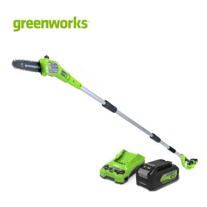 เครื่องตัดกิ่งไม้สูงไร้สาย ขนาด 24V พร้อมแบตเตอรี่(4 แอมป์)และแท่นชาร์จเร็ว