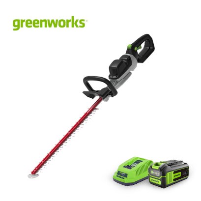 เครื่องเล็มพุ่มไม้แบบอลูมิเนียมแบตเตอรี่ ขนาด 40V พร้อมแบตเตอรีและแท่นชาร์จ