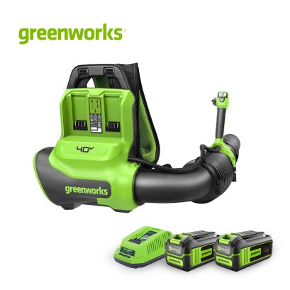 เครื่องเป่าใบไม้สะพายหลังแบตเตอรี่ ขนาด 40V พร้อมแบตเตอรี่ x 2 และแท่นชาร์จ