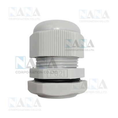 เคเบิ้ลแกลนด์เกลียวล็อค PG21 สีเทา กันน้ำกันฝุ่น, R&R