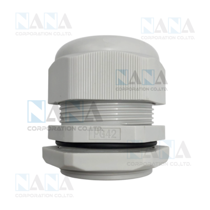 Cable Gland เกลียวล็อค PG42 สีเทา กันน้ำกันฝุ่น, R&R 