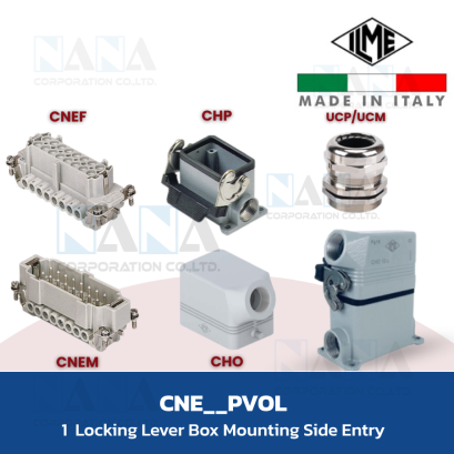 CNE__PVOL, 1 locking lever box mounting side entry, ILME Connecoter Complete Set