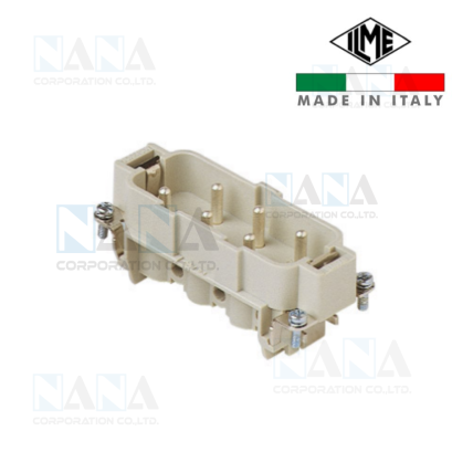 คอนเนคเตอร์เหลี่ยม CPM 06, Male insert, CP series, screw terminal connection, 6 poles + PE