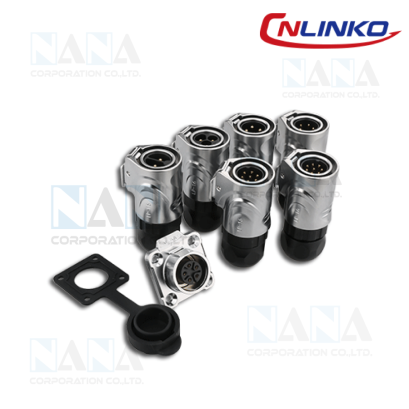 LP-16 Metal Shell , CnLinko Power Connector IP65/IP67 คอนเนคเตอร์ไฟฟ้ากันน้ำ