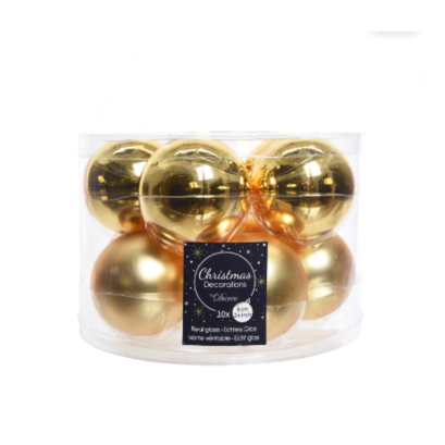 ลูกบอลตกเเต่งต้นคริสต์มาส - สีไลท์โกลด์ (⌀ 6 cm)