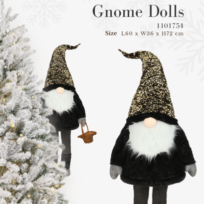 Gnome Dolls Christmas Figurin Black