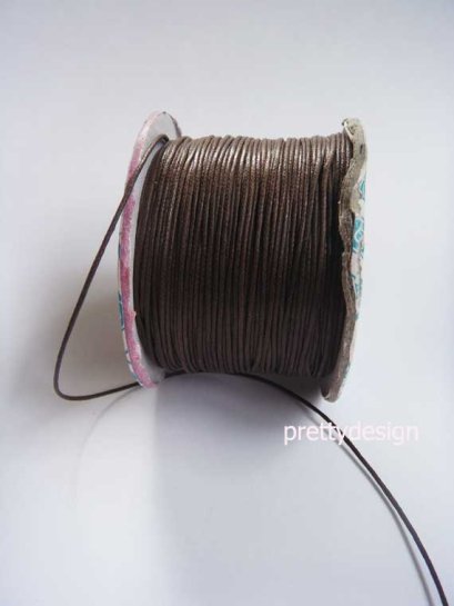 เชือกคอตตอน สำหรับเย็บสมุด สีน้ำตาลเข้ม ขนาด 0.5 มิล