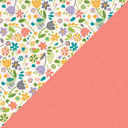 Lawn Fawn - Bright Side Collection - 12 x 12 Double Sided Paper - Smell The Roses