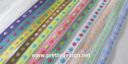 ริบบิ้นผ้า ลายจุด