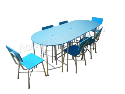 ชุดโต๊ะเก้าอี้นักเรียนกลุ่มทรงกระบอก