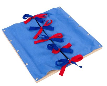 กรอบฝึกทักษะมือ ชุดแต่งตัวผูกโบว์