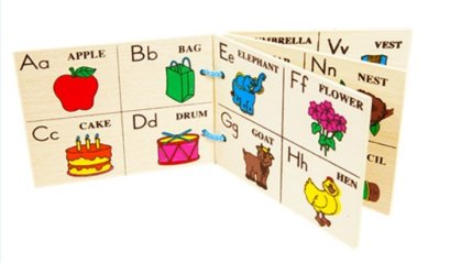 หนังสือไม้ หัดอ่าน เอบี-ภาพ