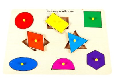 กระดานฉลุทรงเรขา 6 ทรง