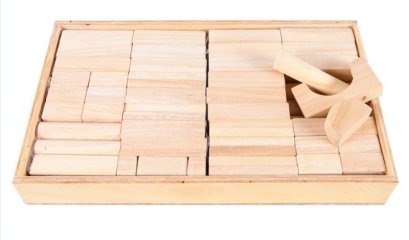 กระบะบล็อกไม่ทำสี 60 ชิ้น