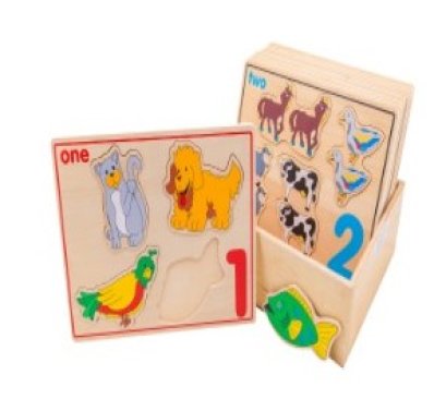 ภาพตัดต่อ จำนวนและตัวเลข (10 แผ่นพร้อมกล่อง)