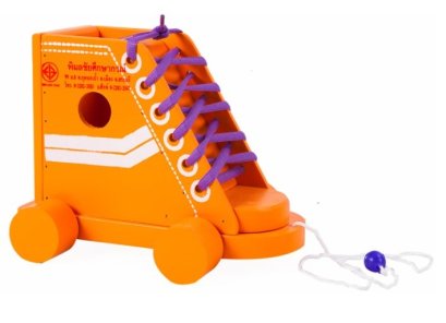 รถลากเชือกผูกรองเท้า