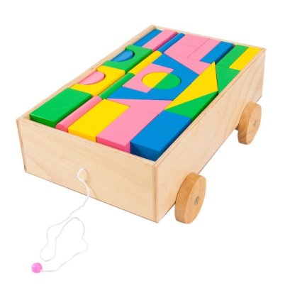 รถลากบล็อก 105 ชิ้น (ทำสี)